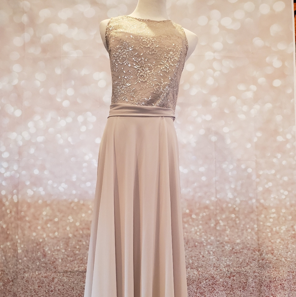NWT Dessy Collection Lace & Chiffon Gown